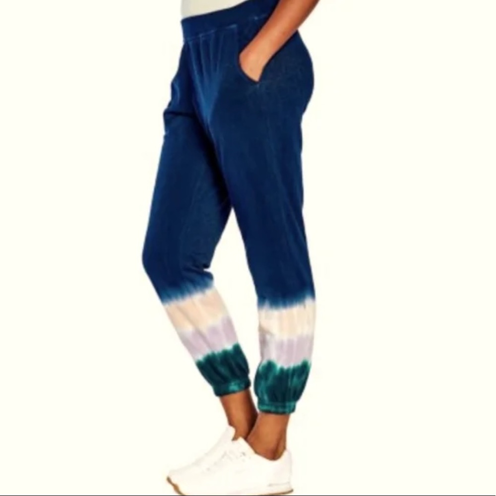 Wildfox Hadley Blue Tie Dye Jogger Sweatpant XS, New